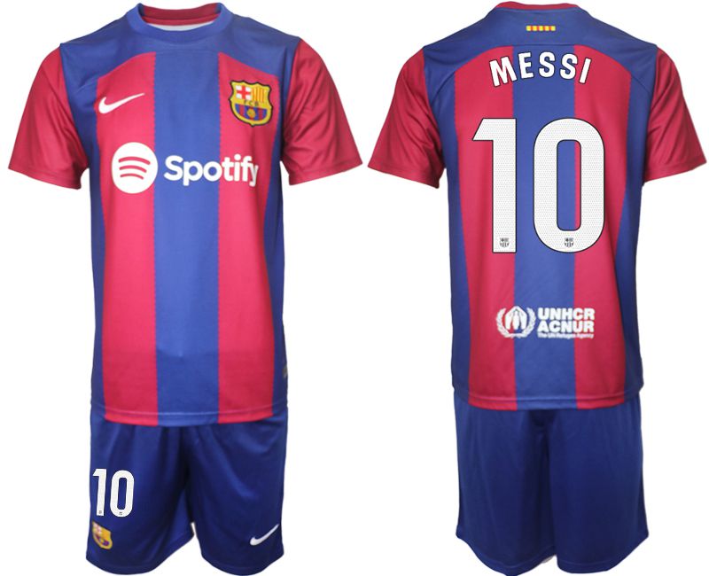 Men 2023-2024 Club Barcelona home red #10 Soccer Jerseys